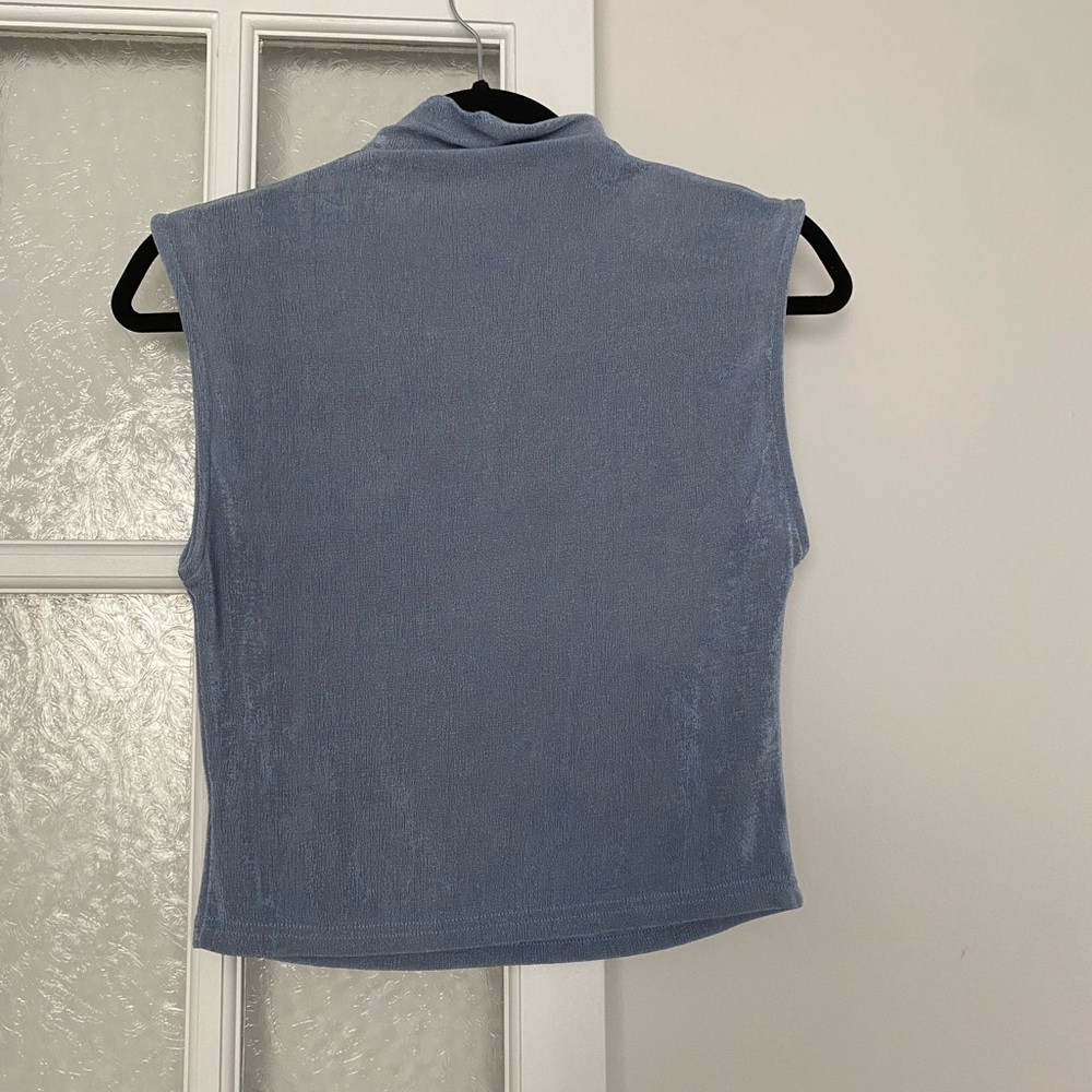 Blue High Neck Tank